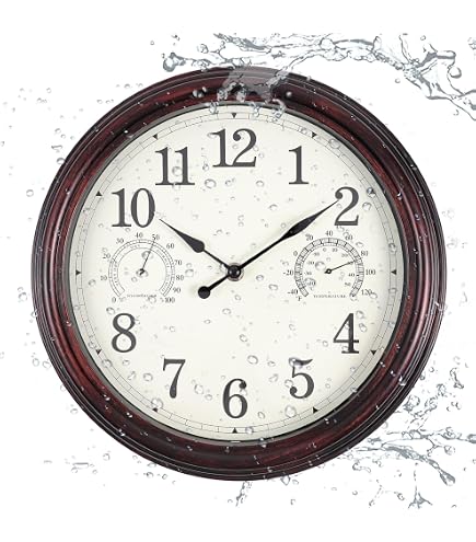 Westclox Indoor/Outdoor Wall Clock with Temperature & Humidity